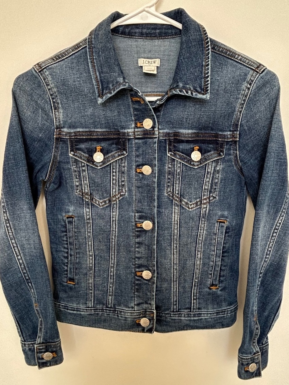 NWOT J.Crew Classic Denim Jacket Women's XXS Jean Stretch Trucker